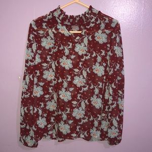 🌸Sheer floral  blouse 🌸
